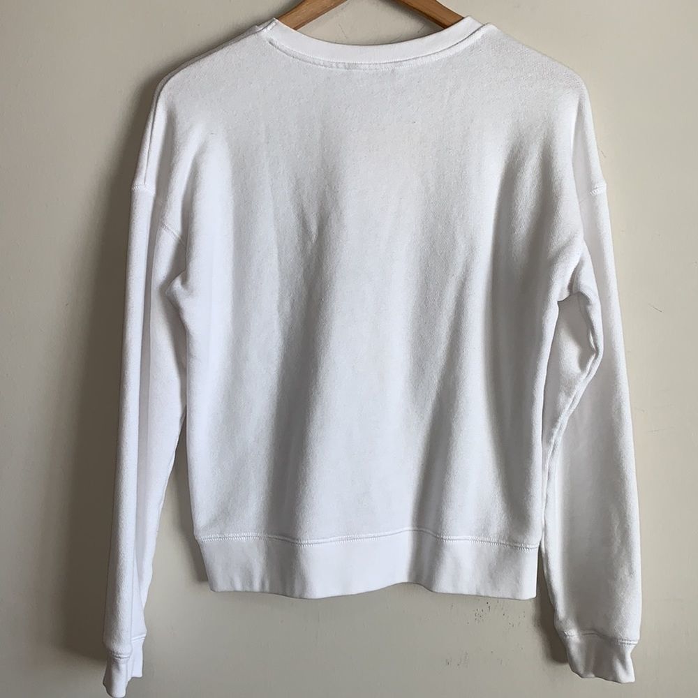 American Eagle Sweatshirt Crewneck Small White Vintage Los Angeles California - Picture 2 of 5